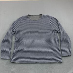 Faherty Cloud Reversible Crew Neck Tee Mens Large Gray Long Sleeve Cotton Blend
